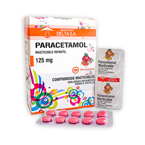 Paracetamol Masticable 125 mg.